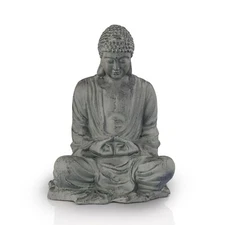Modern Gray Aluminum Unique Large Garden Buddha Sculpture Outdoor Decor