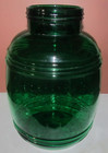 Vintage Green Glass Cracker Barrel Style Cookie Flour Sugar Jar 4 Qt (NO LID) — photo 1