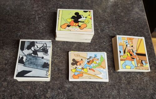 Scarce Huge Lot Of 238 1978 Mickey Story Disney Panini Stickers Still On Backing - Picture 1 of 6