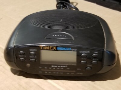 Timex Indiglo T433B Dual Alarm Clock Radio - Working | eBay