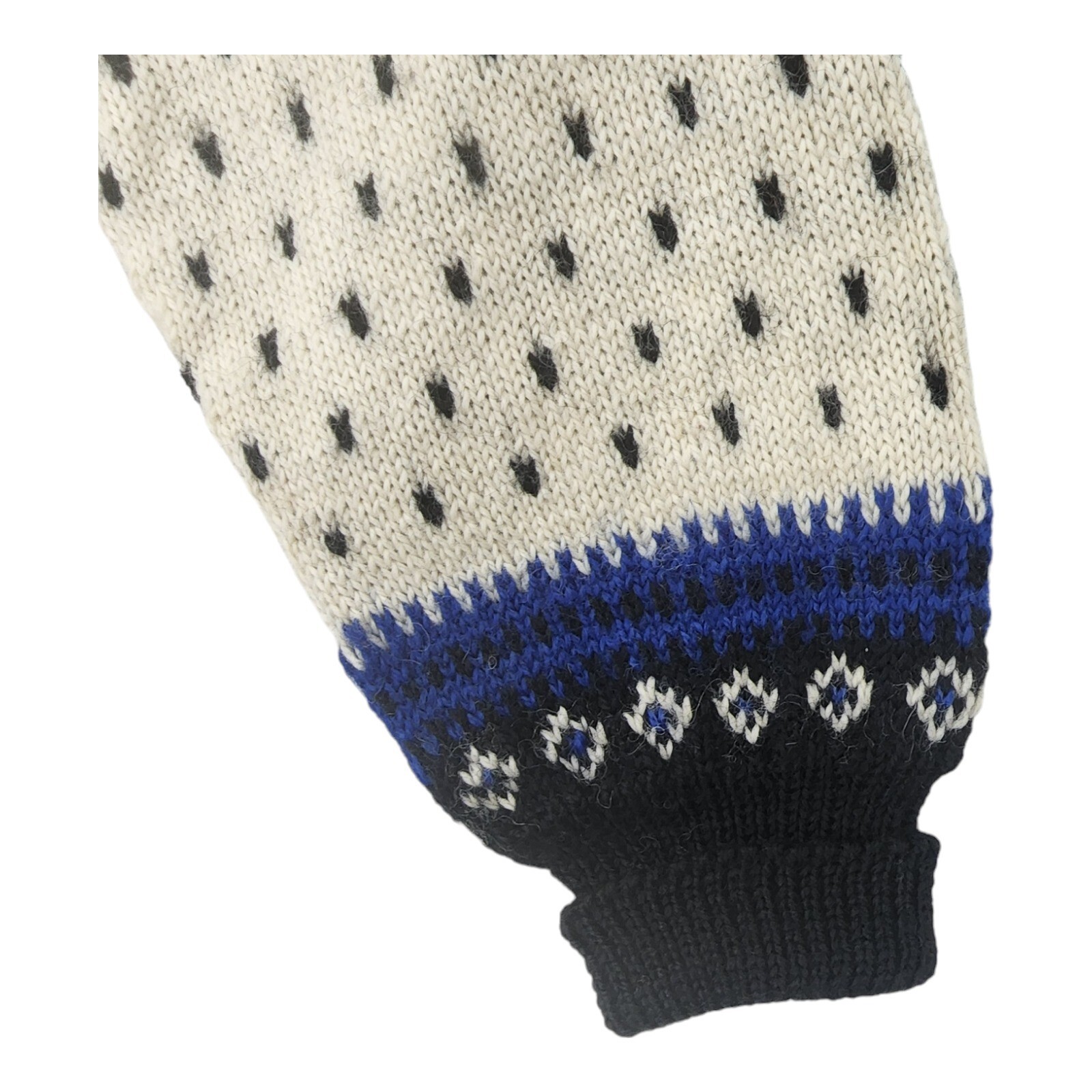 Vintage PAUL MAGE Men's Blue Fair Isle Wool ski Sweater - DEADSTOCK RARE NEW!! image 4