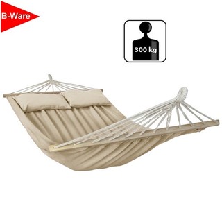 B WARE Stabhängematte Hängematte Outdoor Garten beige preiswert