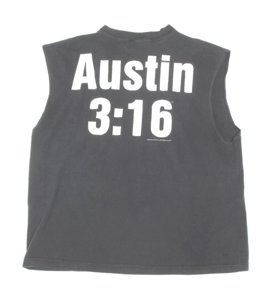 Винтажная футболка 90-х WWF Stone Cold Steve Austin Said So Rattlesnake 3:16 XL 109 - Изображение 3 из 4