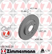 2x ZIMMERMANN Bremsscheibe COAT Z 400.3602.20 für W168 MERCEDES KLASSE 140 168 2x ZIMMERMANN Bremsscheibe COAT Z 400.3602.20 für W168 MERCEDES KLASSE 140 168