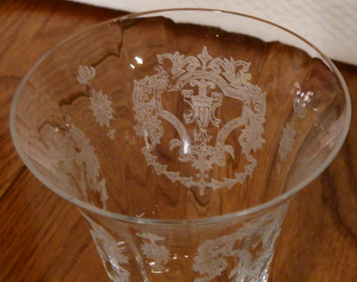 4 Morgantown Versailles 6'' x 2 3/4''  Wine Glasses Stem #7711  Optic