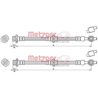 2X Metzger BremsschlÄUche Vorne Rechts Links Passend FÜR Nissan Almera