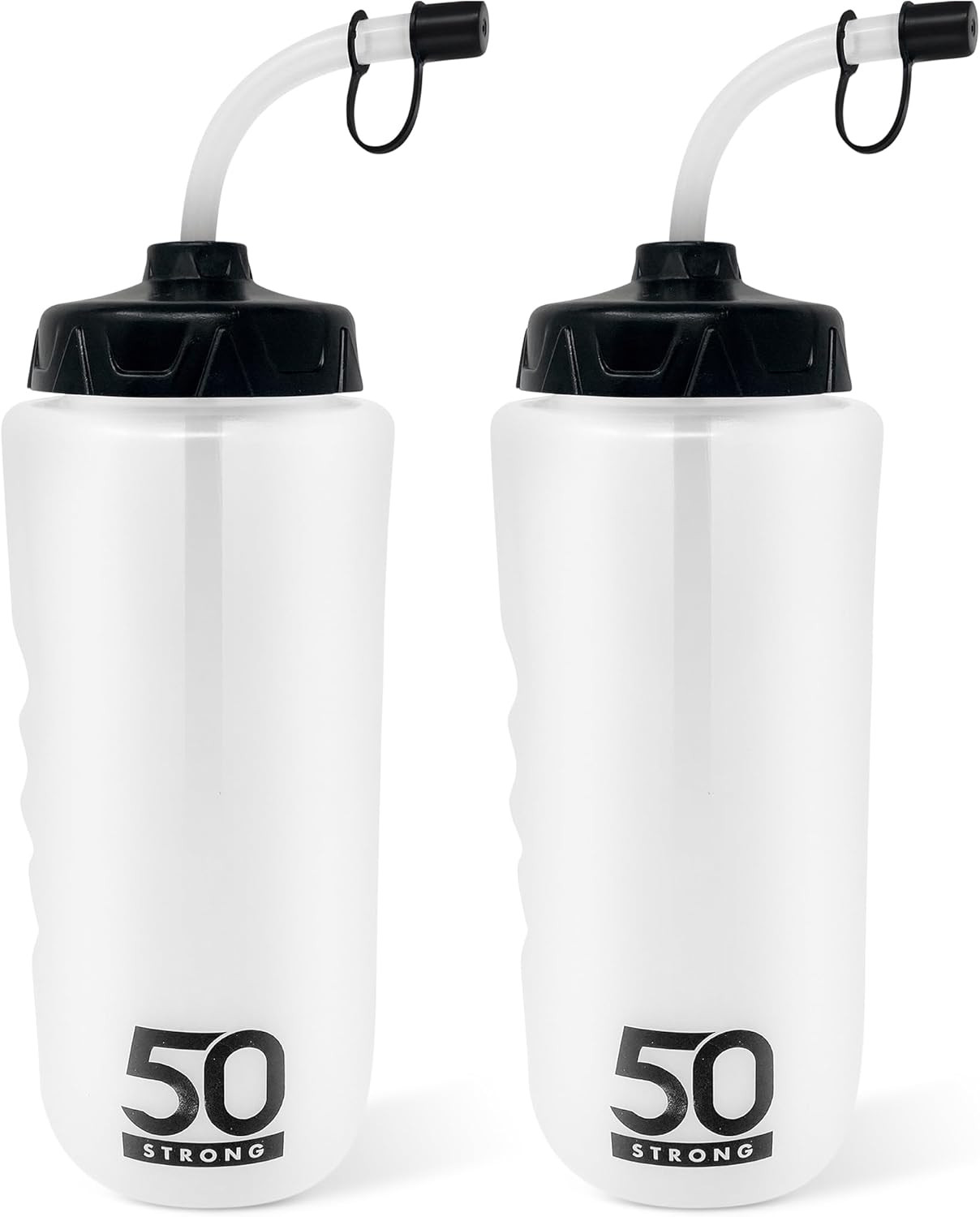 With Straw &ndash; 2-pack Easy-squeeze Sports Bottles With Long 