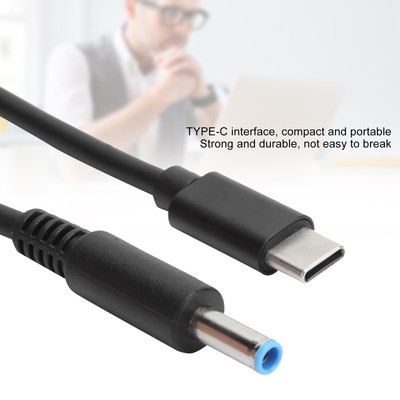 Type C Charging Cable DC4.5x 3.1MM Male Connector For Computer Power Supp Fit