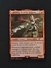 MTG:  Final Fantasy Foil Promo: Lightning, Security Sergeant - NM