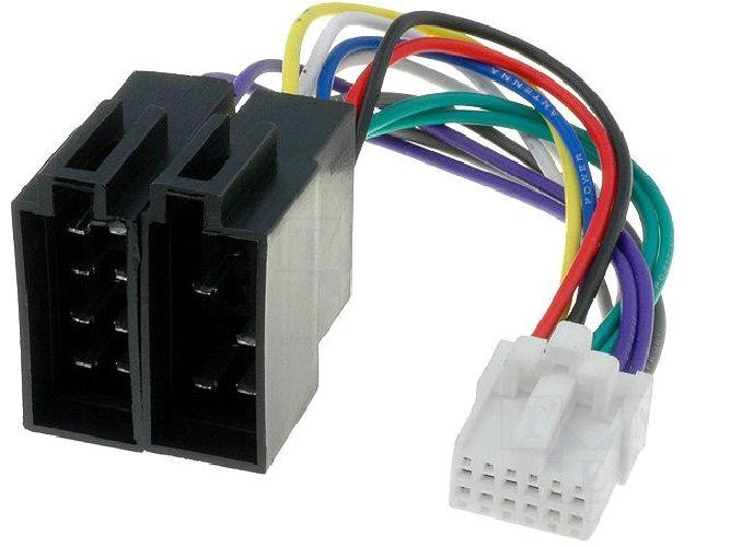 Câble Panasonic 12PIN vers ISO avec fils de cuivre isolés pour système audio automobile