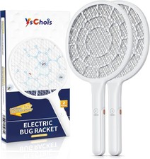 YsChois Electric Fly Swatter Bug Zapper Companion Mosquito Killer Racket 2 pack