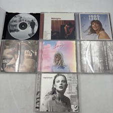 Taylor Swift Lot of 7 CDs Midnights, Evermore, 1989, Reputation, Lover, Folklore
