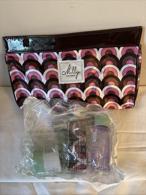 Clinique Milly Makeup Bag 8 pcs Mascara, Lipstick, Eyeshadow, Cream, Remover New
