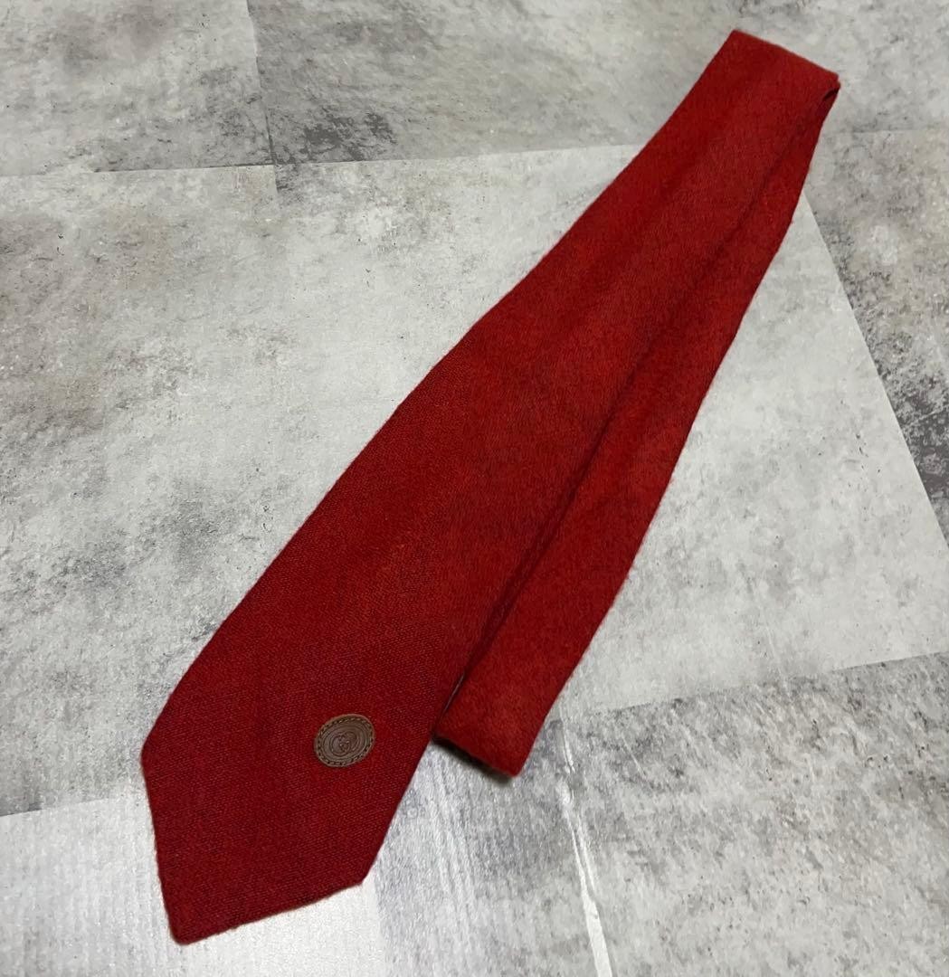Old GUCCI Tie Solid Interlocking Cashmere Blend - image 10