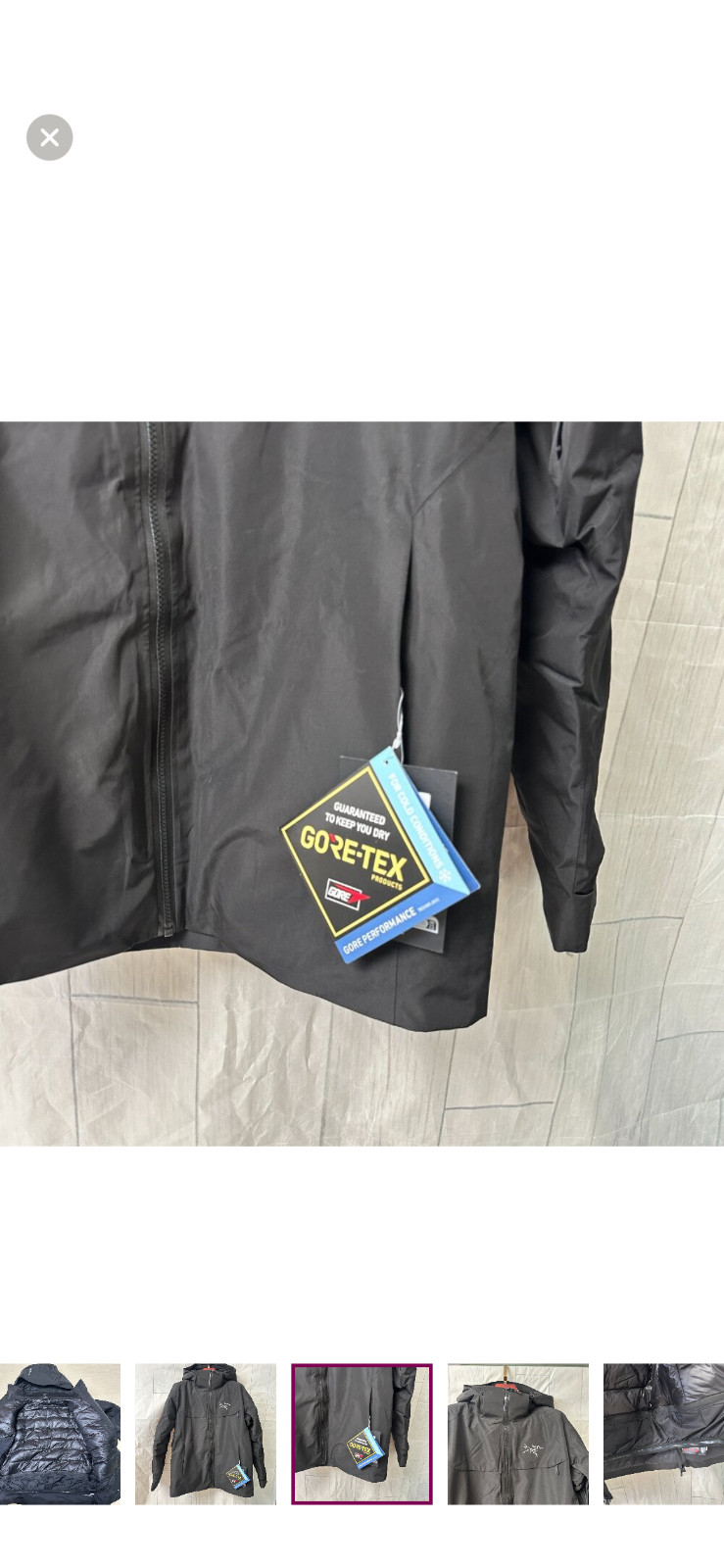 arcteryx ski jacket black XL new thumbnail 7