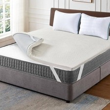 2 Inch Memory Foam Mattress Topper Twin Cooling Gel Washable Ventilated Cover