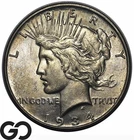 1934 Peace Dollar, Key Date, Choice AU++/Unc, Tougher Date This Nice
