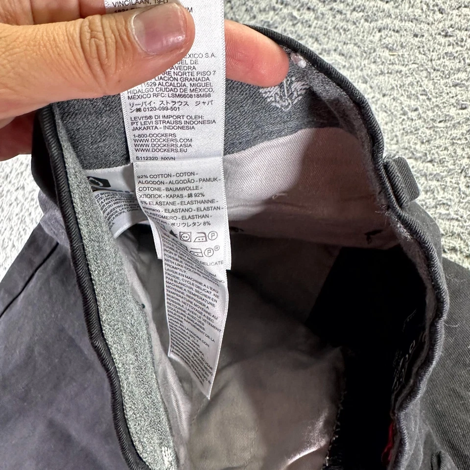 Dockers Smart 360 Flex Pant Mens 29x32 Black Cotton Chino Stretch Slim Preppy - Image 4 of 4