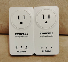 Zinwell PLS-8141 Gigabit Powerline G.HN Ethernet Adapter Lot Of 2