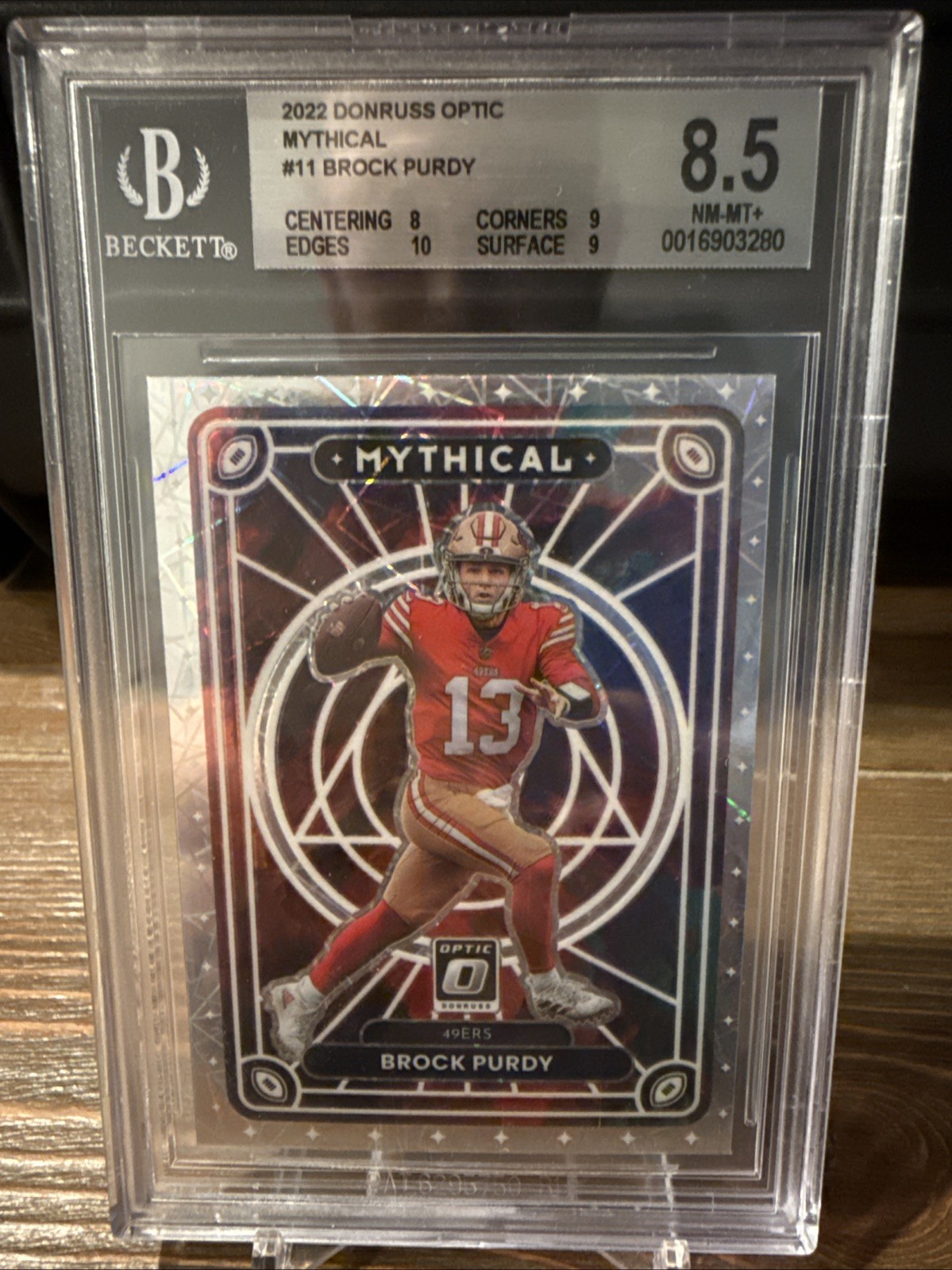 2022 Donnie’s Optic Brock Purdy Mythical Becket 8.5 NM-MT+ 49ers
