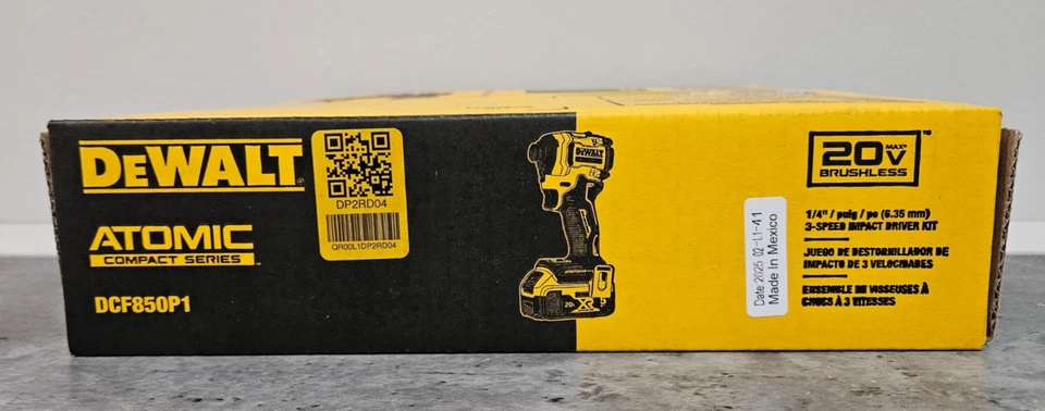 DeWALT Atomic 20V 1/4" Impact Kit w/ bag, 5Ah Battery & Charger DCF850P1 2025 - Image 3 of 4