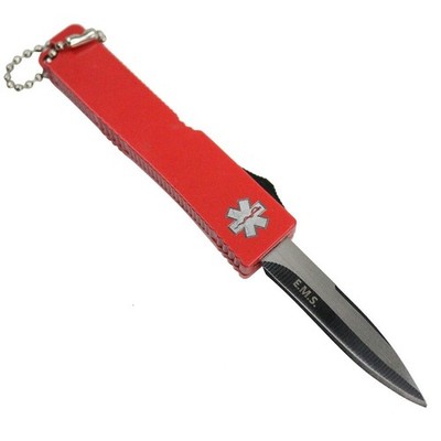 Defender Mini 5 KeyChain Knife - Stainless Steel Blade, E-Red Handle with KeyCha