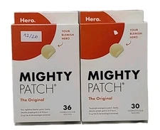 2 PACK • Hero Cosmetics MIGHTY PATCH The Original 66 HYDROCOLLOID PATCHES TOTAL 