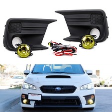 Yellow Lens Halogen Fog Light Assy W Bezel Wiring Kit For 18-21 Subaru Wrxsti