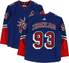 Mika Zibanejad Rangers GU #93 Jersey vs. Golden Knights on 1/27/2023 - Size 56