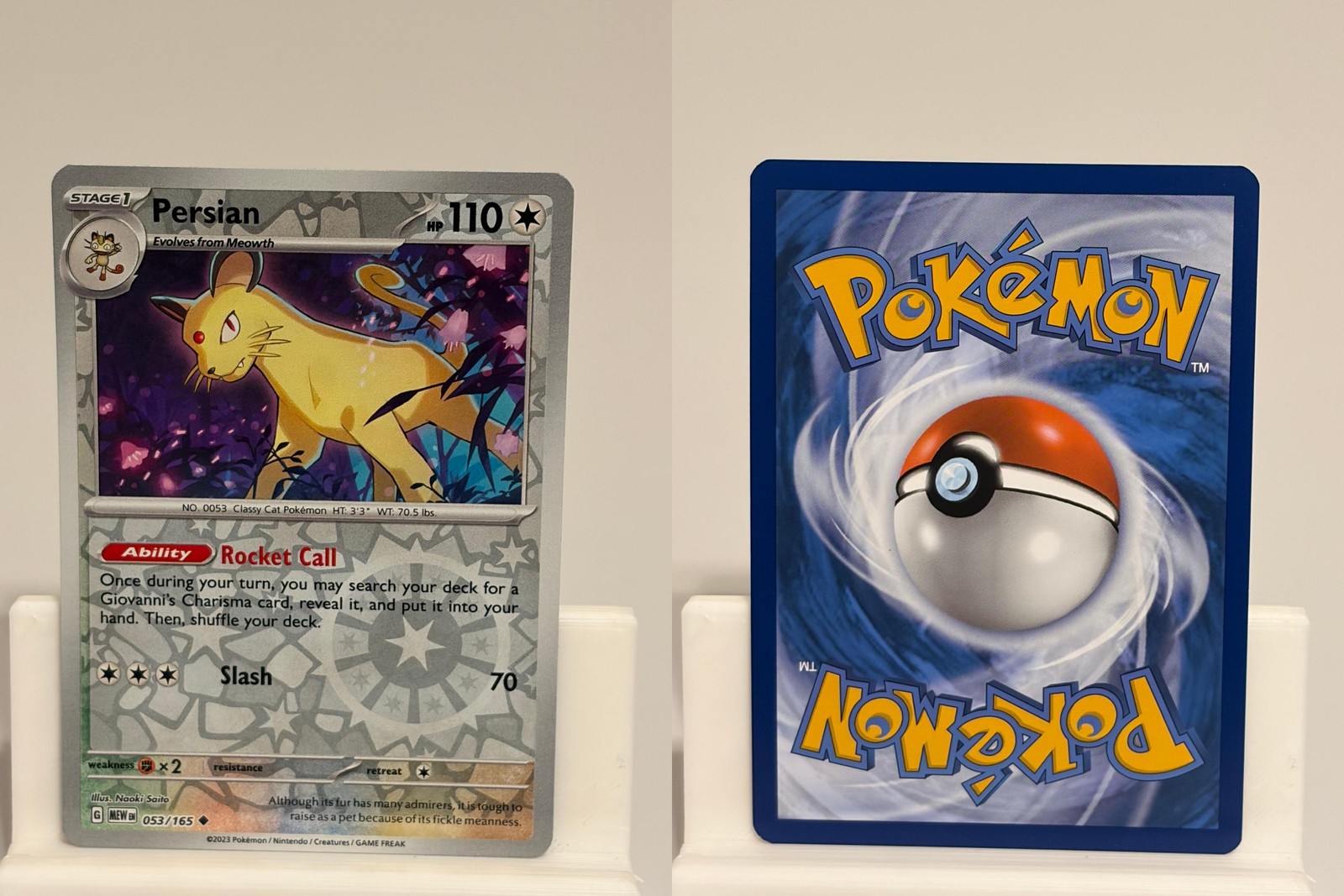 Persian 053 NEAR MINT 151 165 Pokemon Reverse Holo