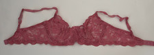 Victoria's Secret Vtg Gold Label Bra 34B Rose Pink Lace UW 711 Made USA 1980s