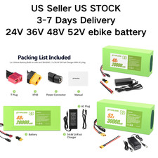 Green Battery pack 24V 36V 48V 52V 60V Battery Electric Battery
