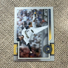Topps Chrome 2024 Joey Ortiz Rookie #27 Milwaukee Brewers MLB Baseball Card. rookie card picture