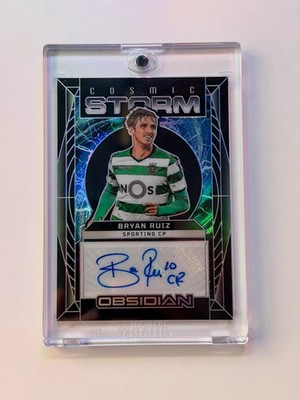 Bryan Ruiz Sporting CP Panini Obsidian Cosmic Storm Auto /199