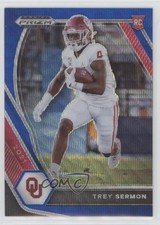 2021 Panini Prizm Draft Picks Blue Wave Prizm 109/249 Trey Sermon #123 0i5i