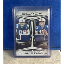 Panini Black Dusk 2 Dawn Leonard Warren Colts Rookie #D2D-TWRL /199