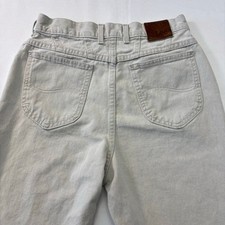 Vintage Lee Riveted 305 Off White High Waisted Mom Jeans Made in USA Women's 12