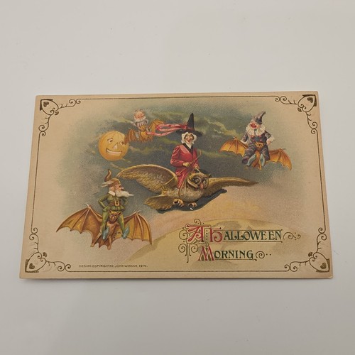 Vintage/ Antique 1914-1915 Halloween Greeting Postcard • John Winsch Co.