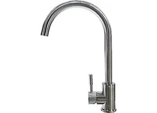 Lippert 719324 Stainless Steel Curved Gooseneck Faucet Single Hole