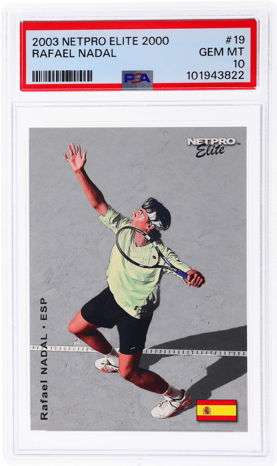 2003 Netpro Elite 2000 Rafael Nadal #19 /2000 PSA 10 Rookie RC