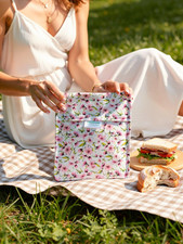 Reusable Eco Friendly Sandwich Wrap/ Bag Featuring pink blossom