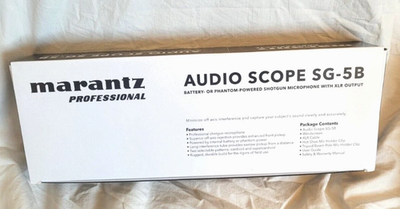 Marantz Audio Scope SG-5B Battery Powered Shotgun Microphone ASMR