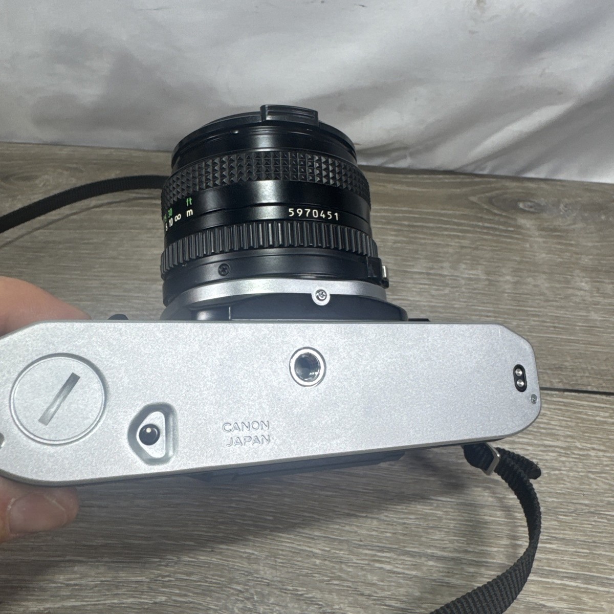 Canon AE-1 35mm SLR Film Camera silver body FD 50mm f1.8 sc lens