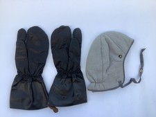 Dreifinger Handschuhe und Kopfhaube DDR, VoPo, MdI, Stasi, MZ Kradmelder, Gr. 10