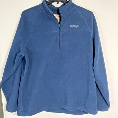 Red Head Brand Co. Blue Fleece 1/2 Zip Pullover Sweater- Men s Size X Large