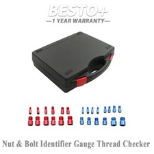26 Nut & Bolt Identifier Gauge Thread Checker with Inch & Metric Thread Checker