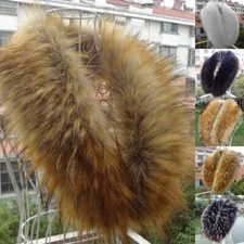 Women Collar Scarf Winter Warm Faux Fox Fur Shawl Neck Warmer Wrap Stole