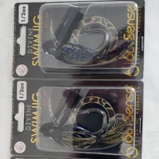 6 TH SENSE DEVINE SWIMJIG 1/2 OZ SJ12-DWG DARK WATER (LOT OF 2)