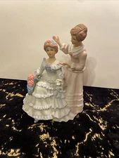 Vtg. Homco 8878 Victorian Mother And Daughter Porcelain