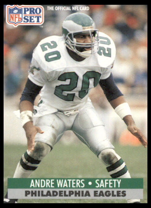 1991 Pro Set FACT Mobil #260 Andre Waters Philadelphia Eagles Football Card